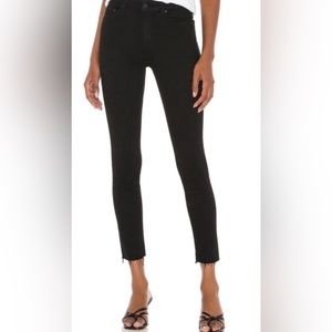 Mother High Waisted Ankle Fray Blackbird Jeans Size 26